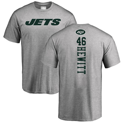 New York Jets Men Ash Neville Hewitt Backer NFL Football #46 T Shirt->youth nfl jersey->Youth Jersey